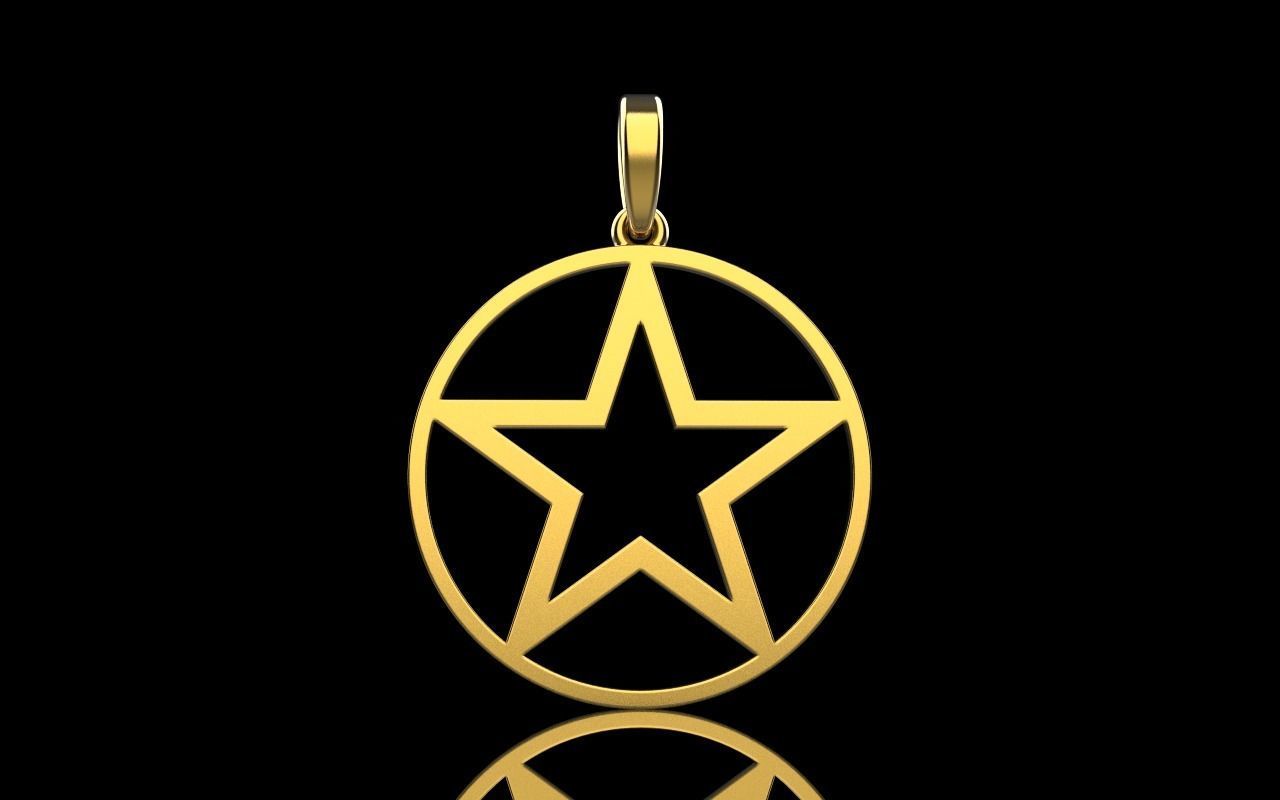 Star pendant model 324 3D print model_27