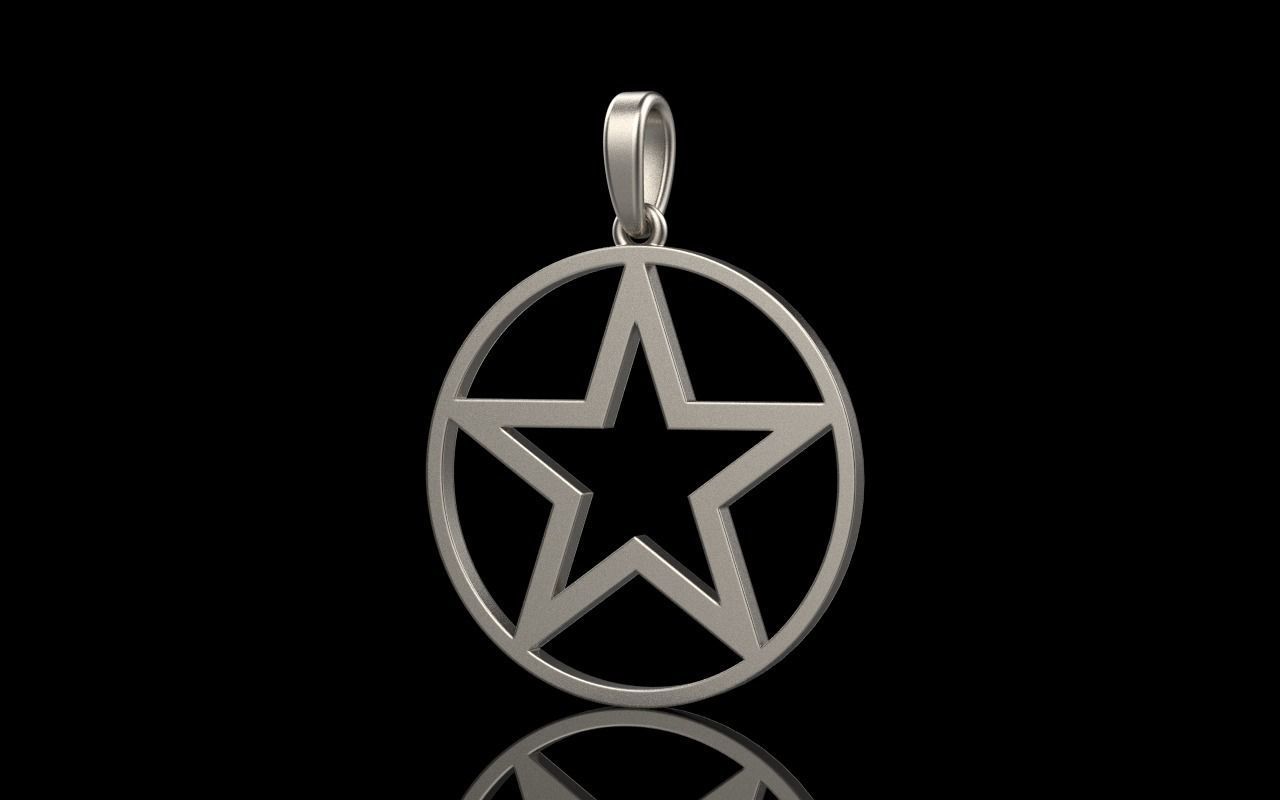 Star pendant model 324 3D print model_3