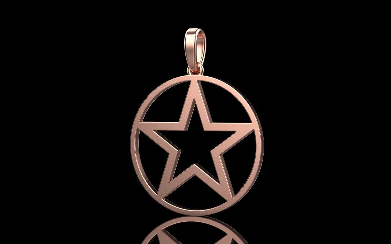 Star pendant model 324 3D print model_14
