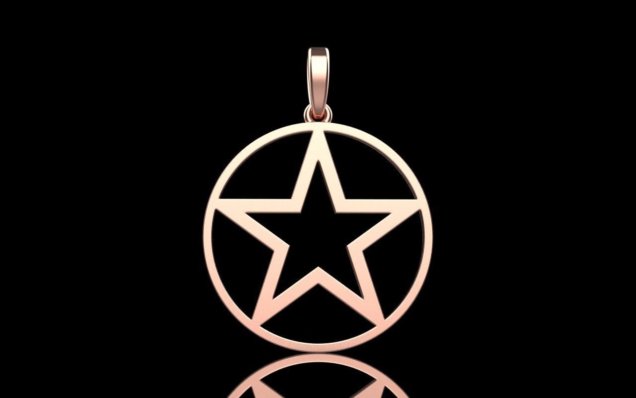 Star pendant model 324 3D print model_25