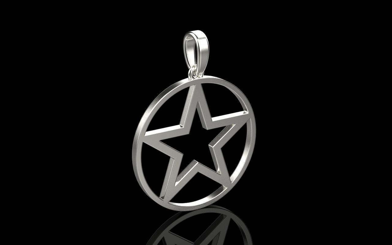 Star pendant model 324 3D print model_17