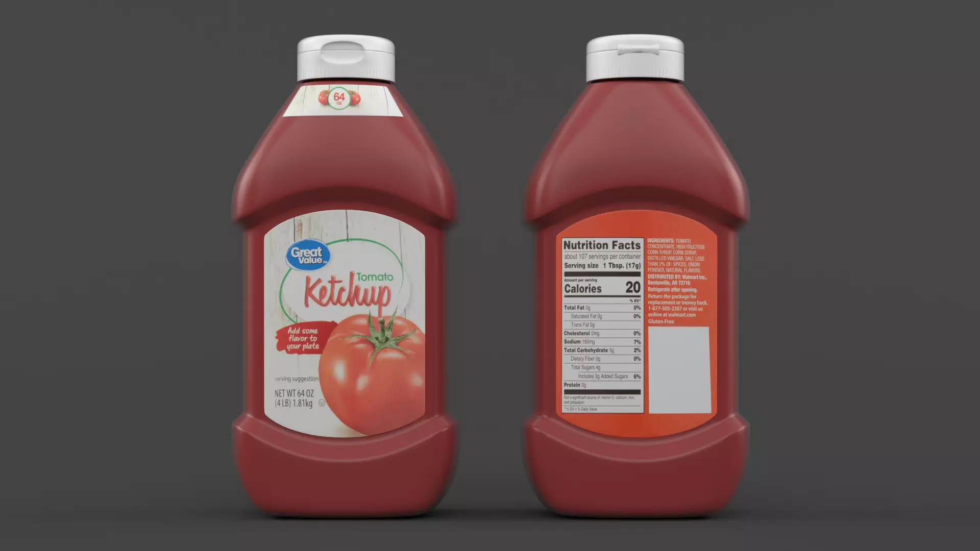 Ketchup Bottle 3D model