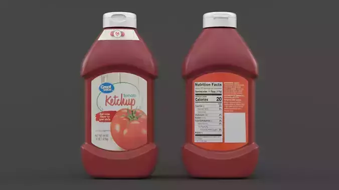 Ketchup Bottle 3D model