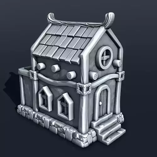 medieval house 3D print model
