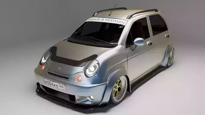 Daewoo Matiz Turbo Free low-poly 3D model