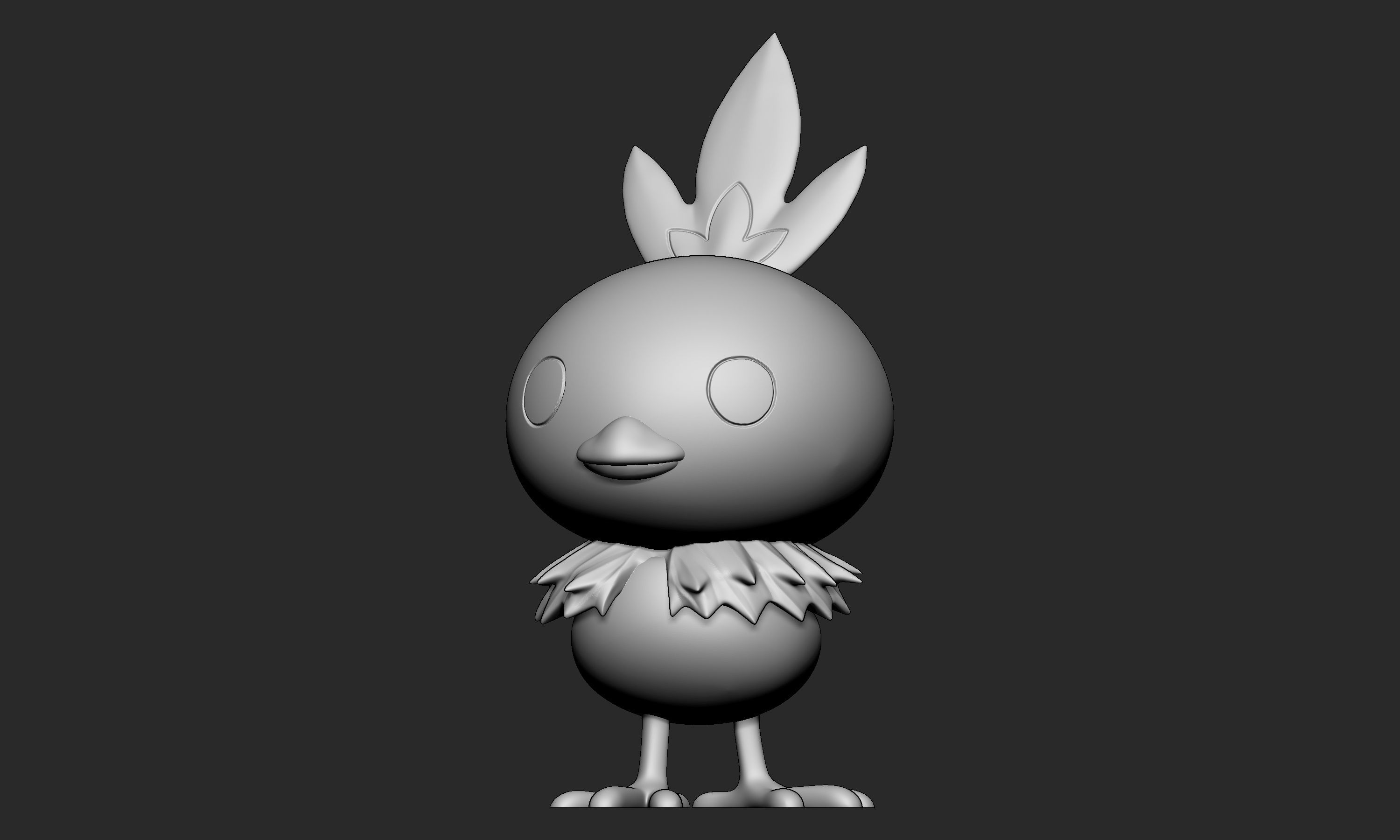 Pokemon - Torchic with 2 poses 3D print model_3