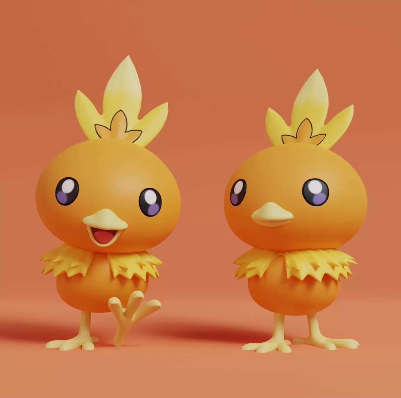 Pokemon - Torchic with 2 poses 3D print model_0