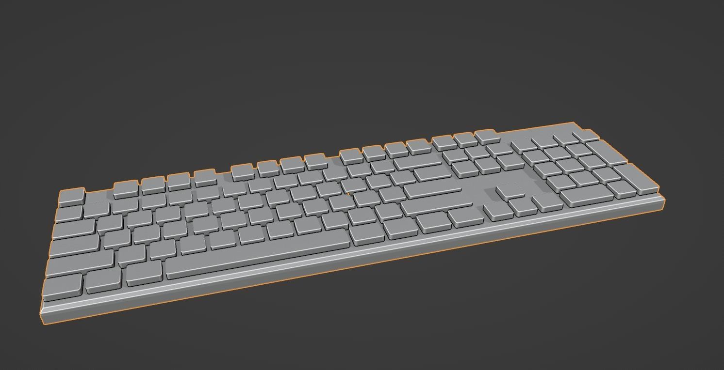 Cooler Master SK650 Keyboard rgb Low-poly 3D model_3