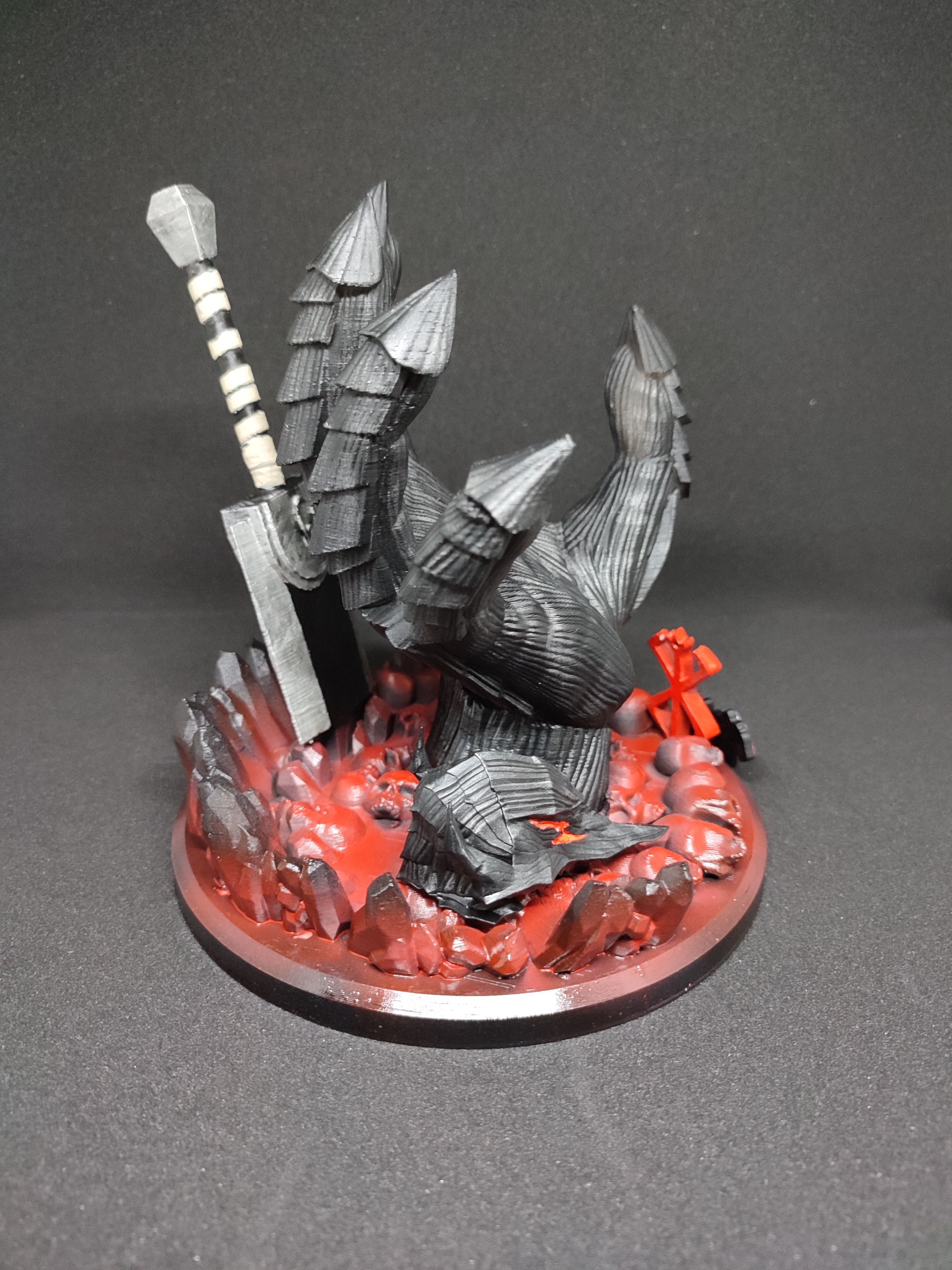 BERSERK GUTS HAND PS4 PS5 CONTROLLER HOLDER FANTASY CHARACTER 3D print model_2