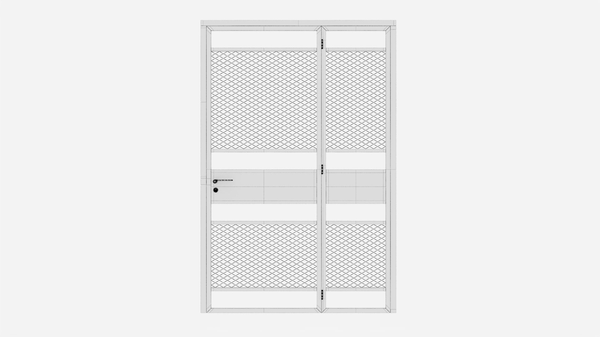 Aluminium door 28 3D model_5