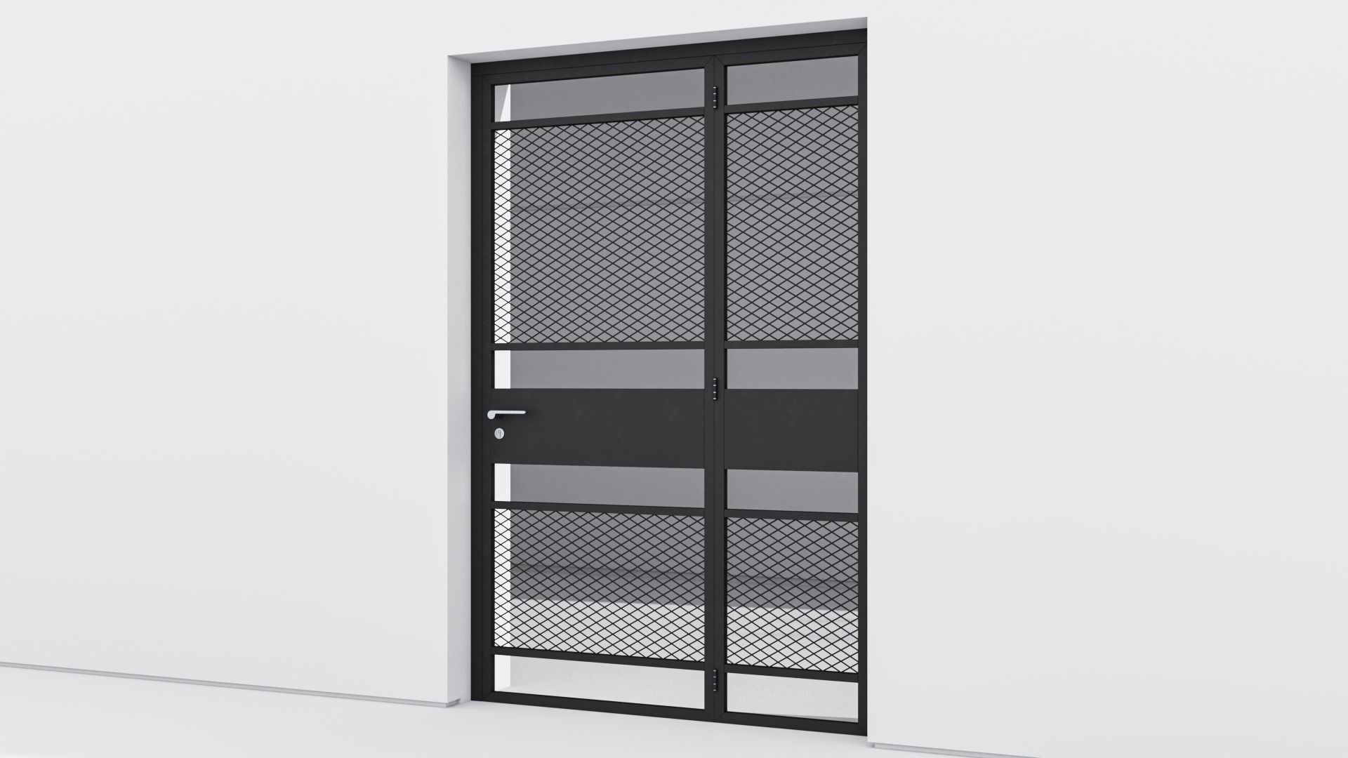 Aluminium door 28 3D model_3
