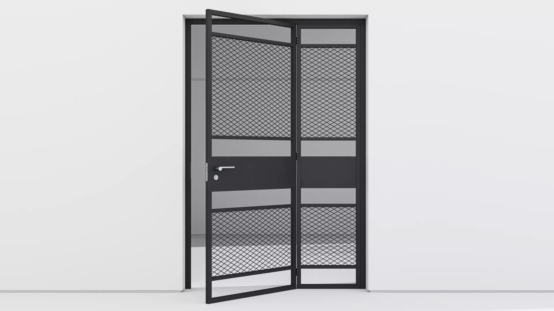 Aluminium door 28 3D model_0