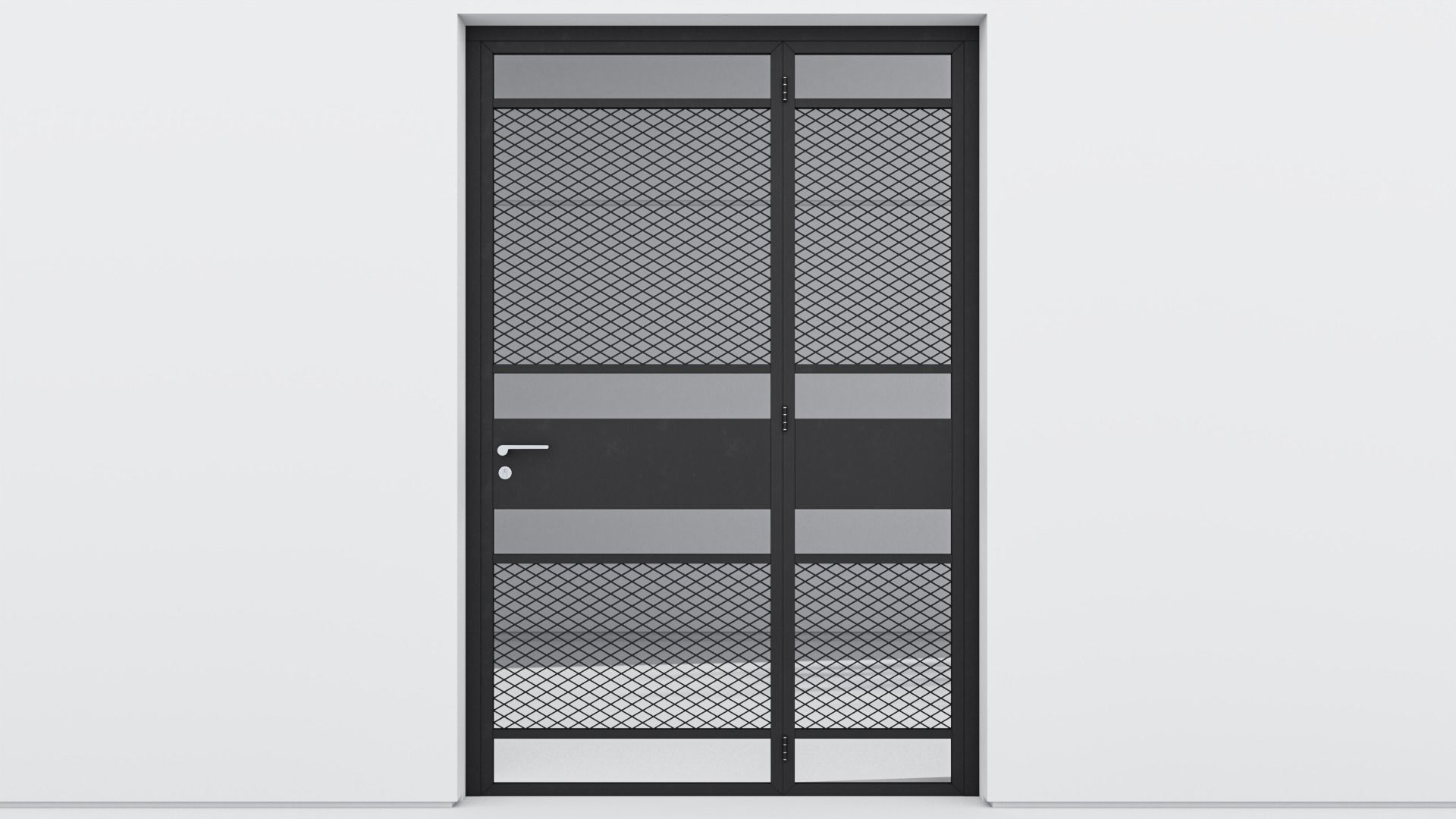Aluminium door 28 3D model_1
