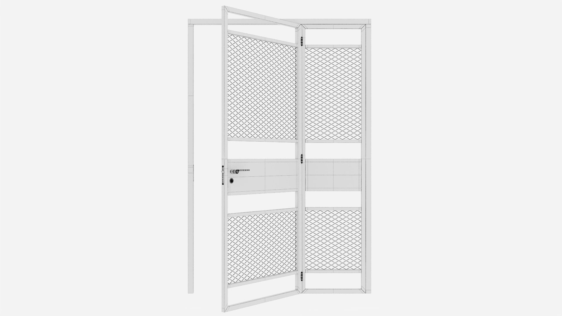 Aluminium door 28 3D model_6