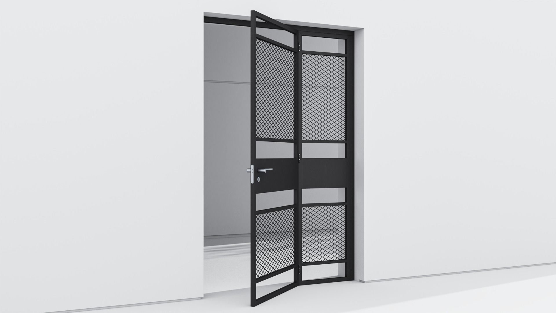 Aluminium door 28 3D model_2