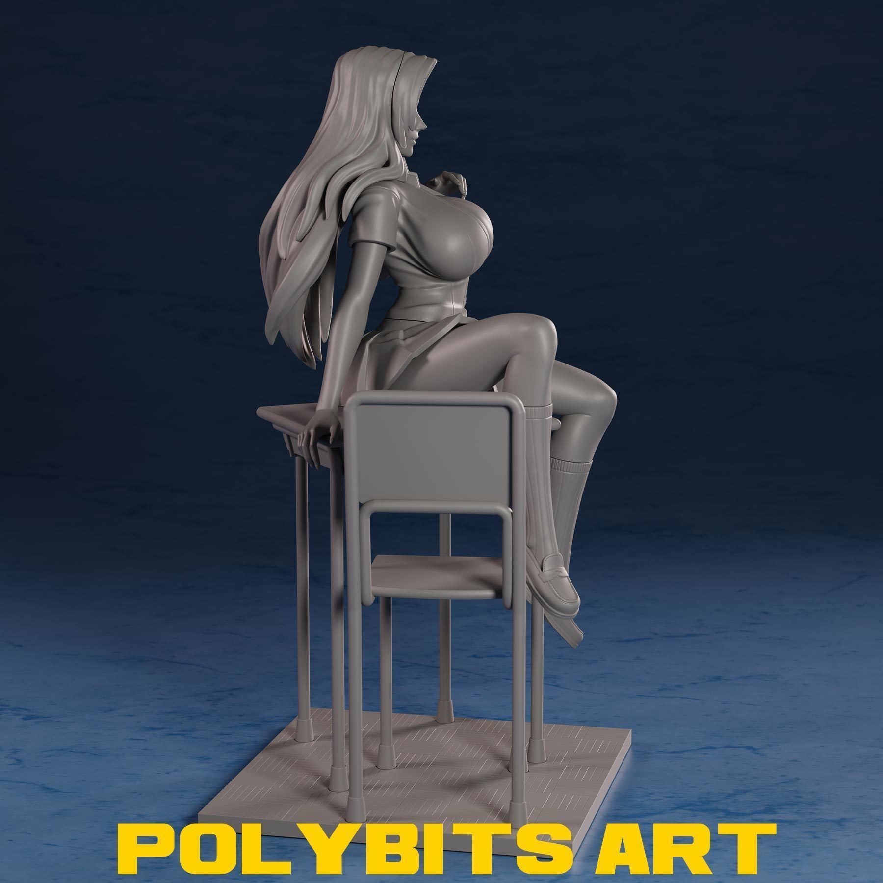 Matsumoto Rangiku Bleach Anime Figure 3D print model_6