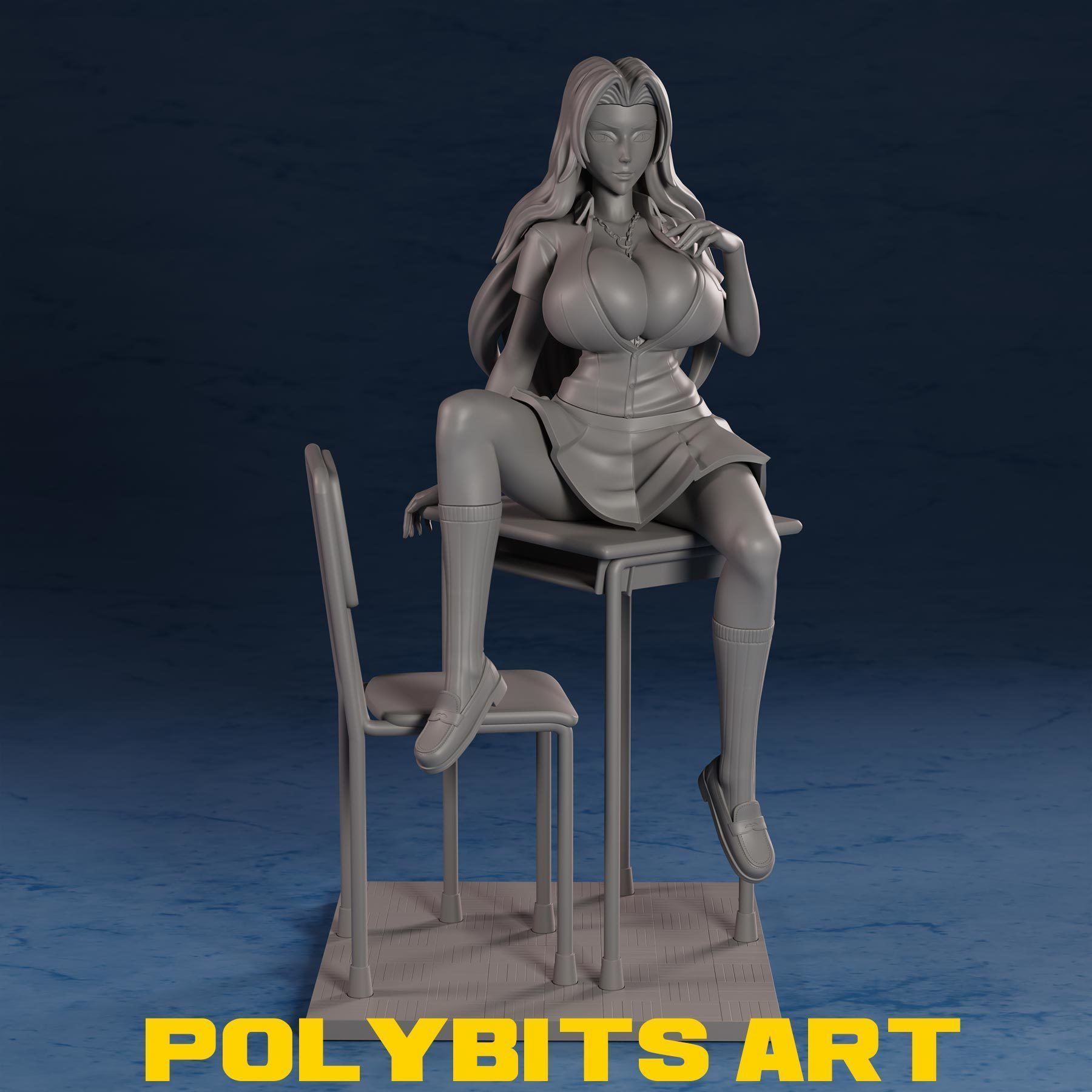 Matsumoto Rangiku Bleach Anime Figure 3D print model_2