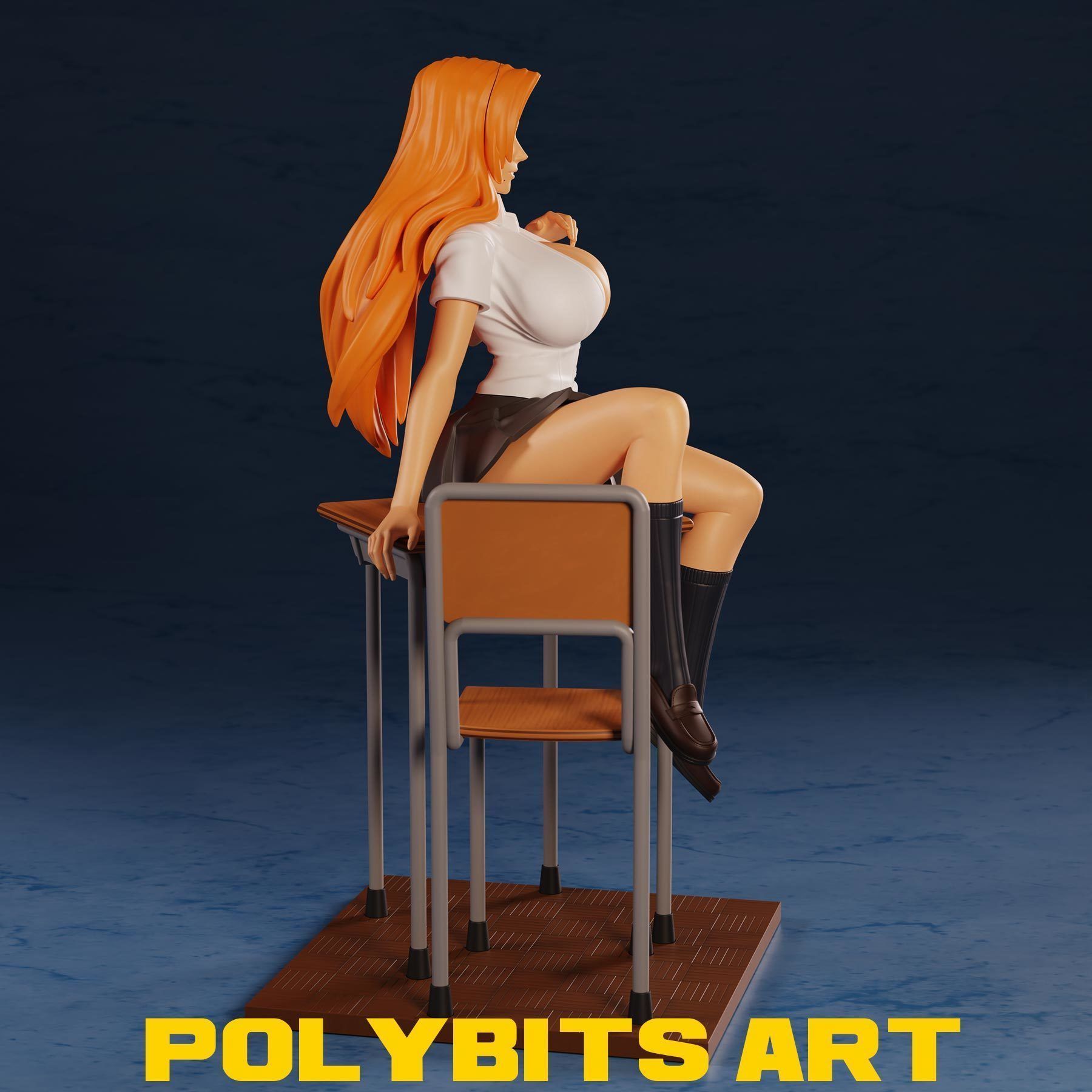 Matsumoto Rangiku Bleach Anime Figure 3D print model_5