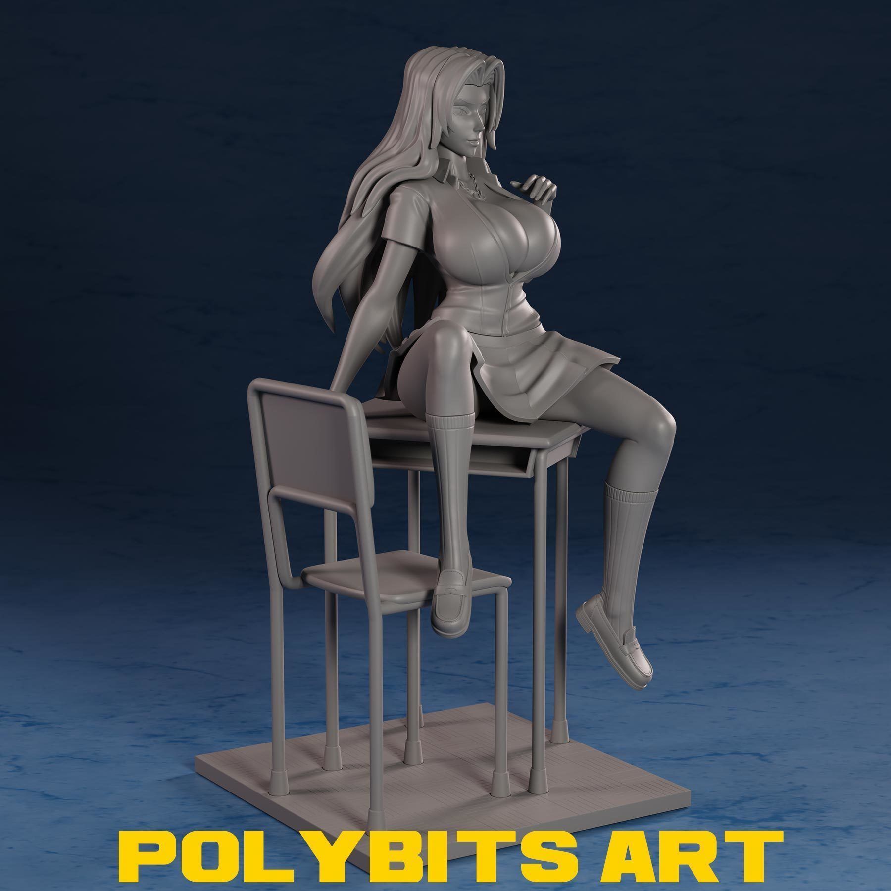 Matsumoto Rangiku Bleach Anime Figure 3D print model_4
