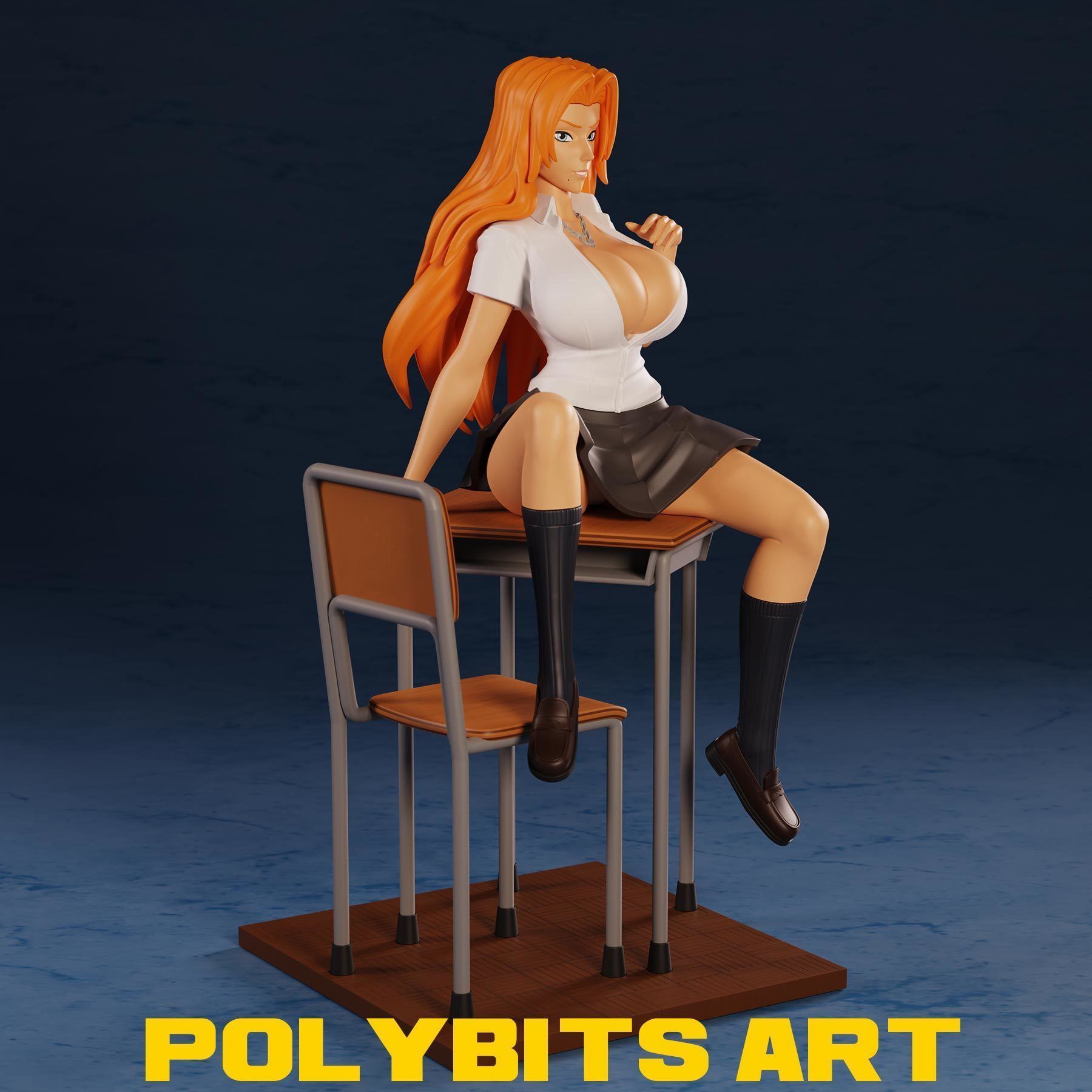 Matsumoto Rangiku Bleach Anime Figure 3D print model_3