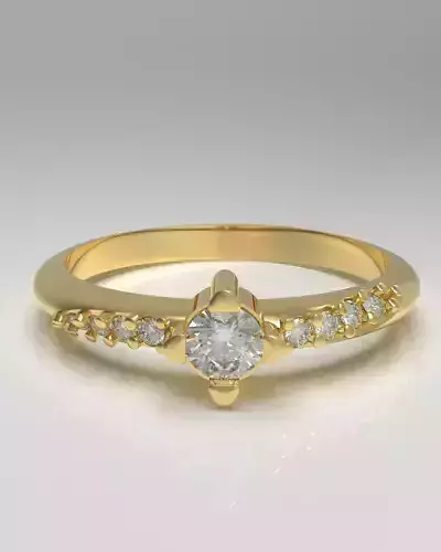 Solitaire engagement ring