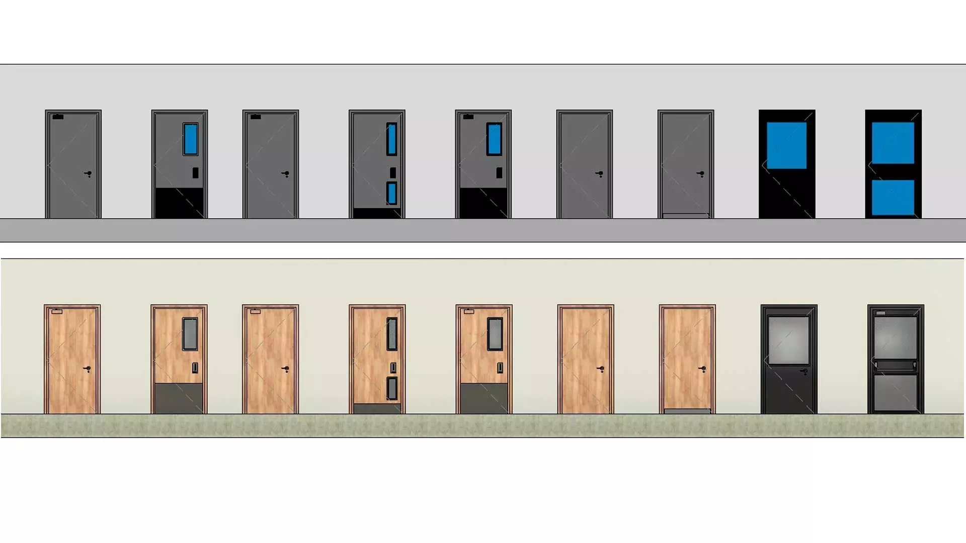 Internal Single Door 3D model_0