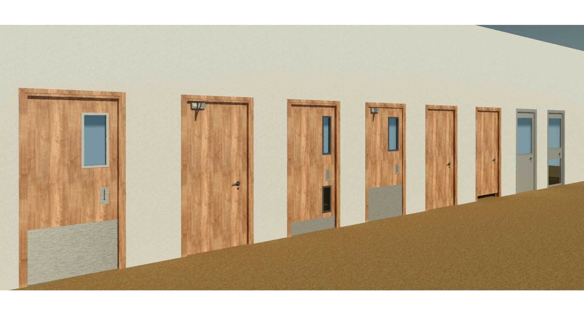 Internal Single Door 3D model_1