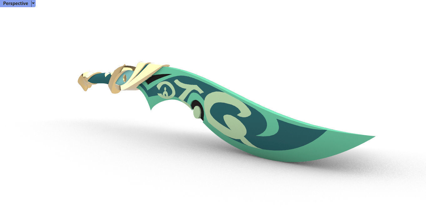 Genshin Impact Alhaitham secondary sword  3D print model_2