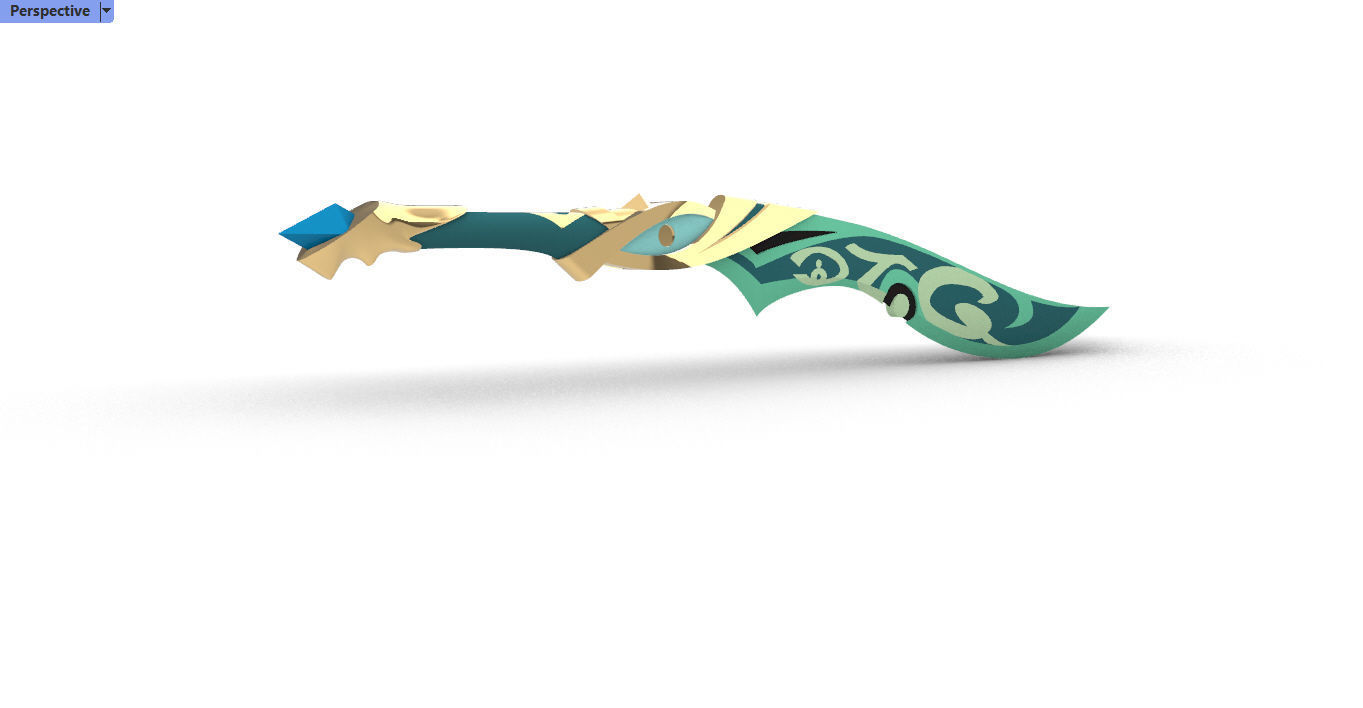 Genshin Impact Alhaitham secondary sword  3D print model_1