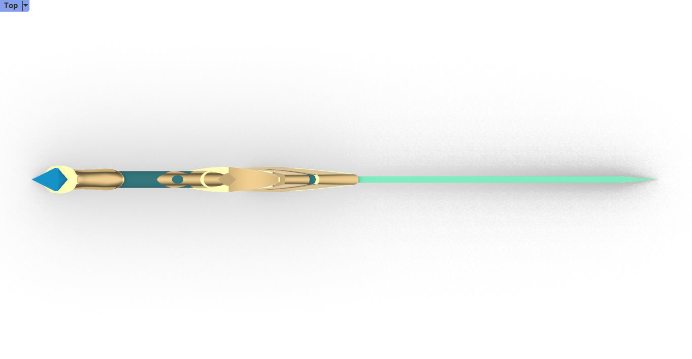 Genshin Impact Alhaitham secondary sword  3D print model_3