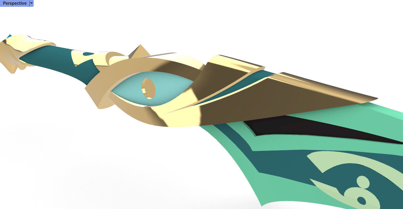 Genshin Impact Alhaitham secondary sword  3D print model_6