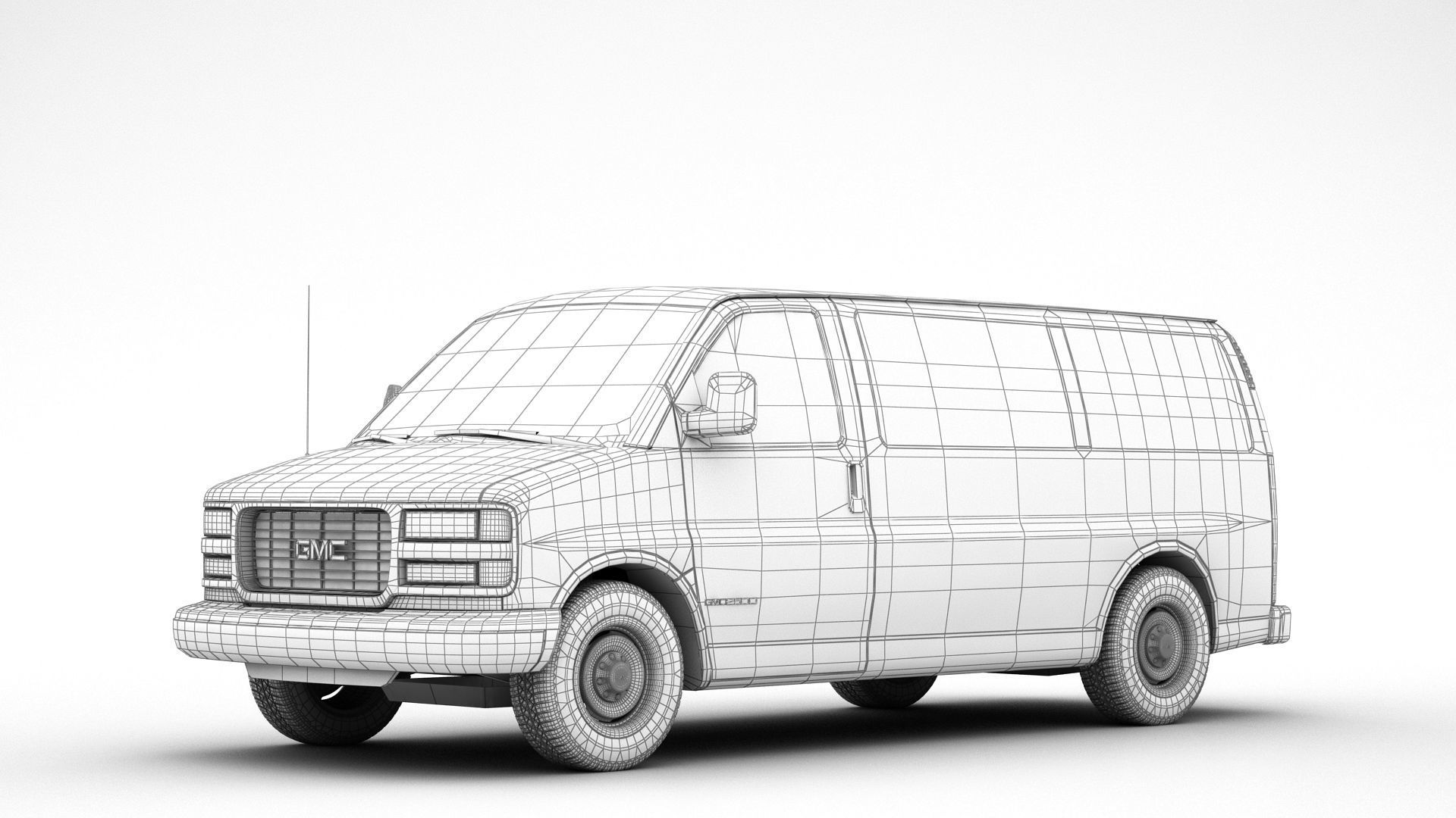 GMC Savana Van 1997 3D model_12