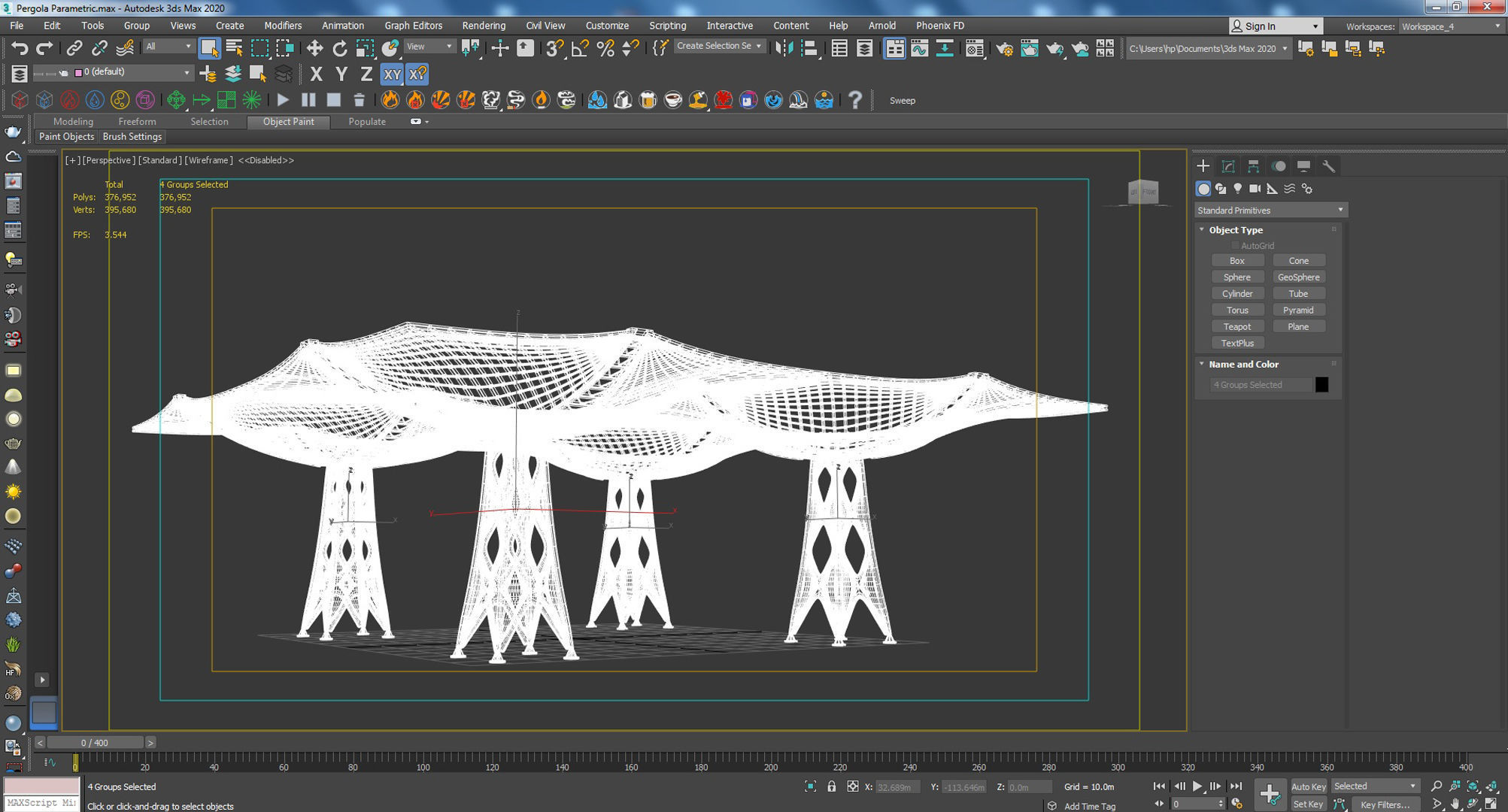 0040 - Parametric Pergola 3D model_12