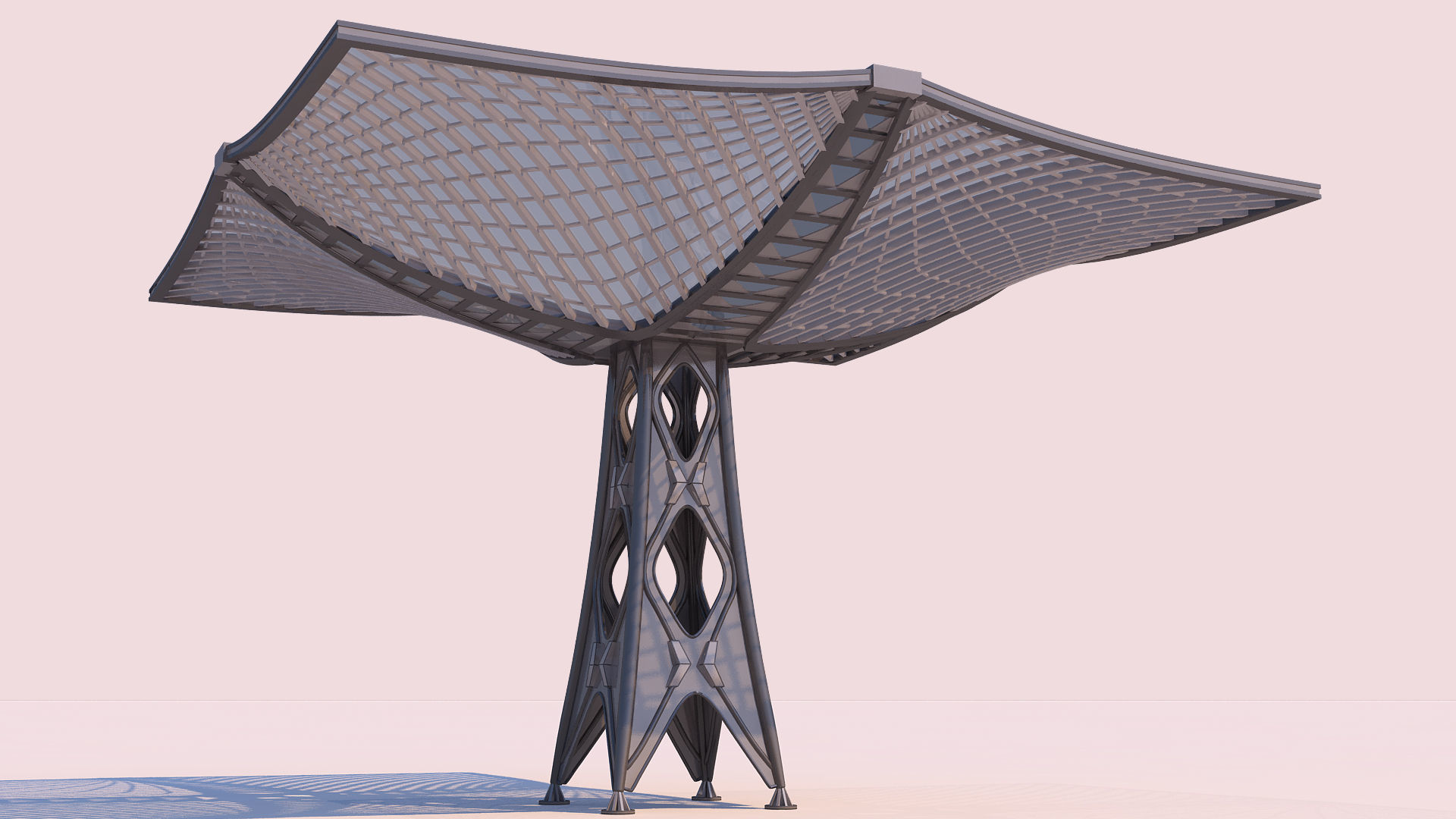 0040 - Parametric Pergola 3D model_1