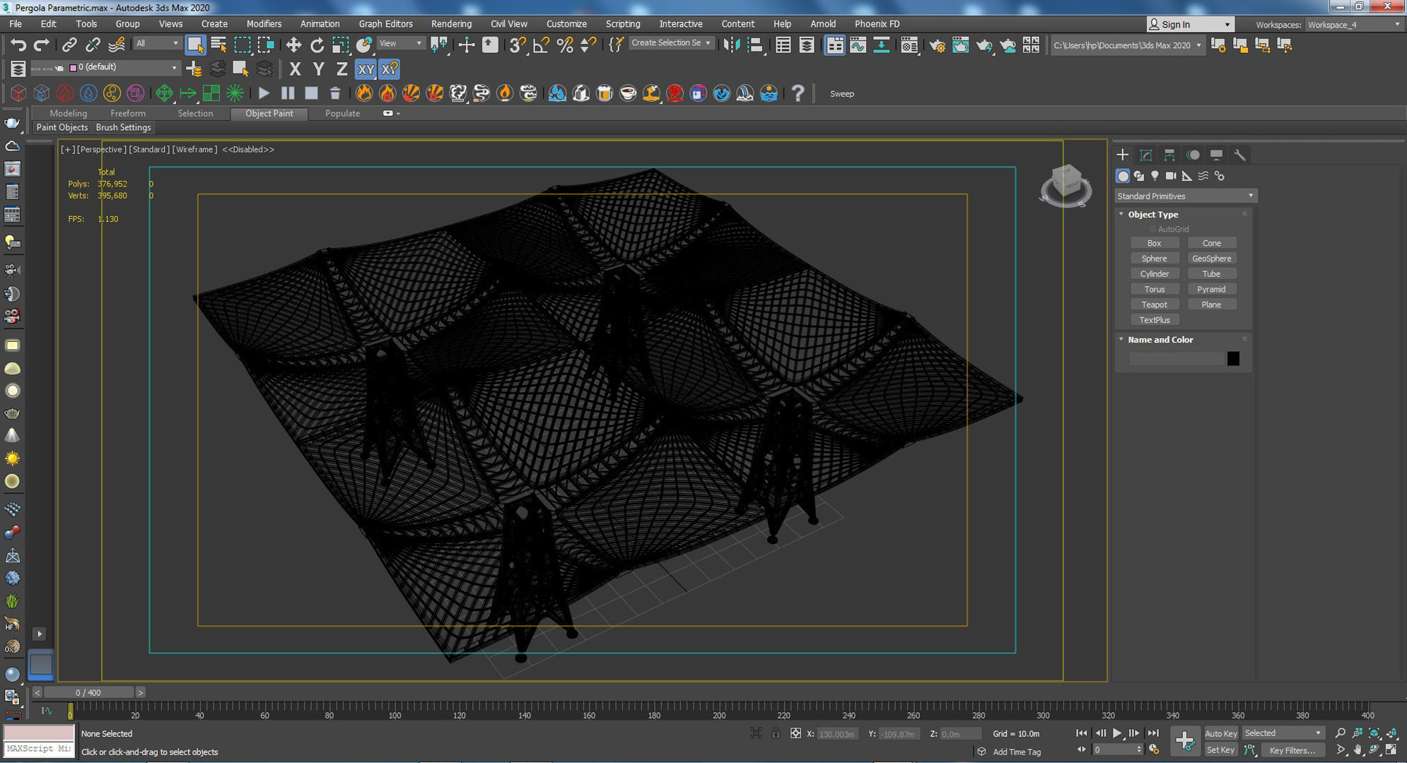 0040 - Parametric Pergola 3D model_13
