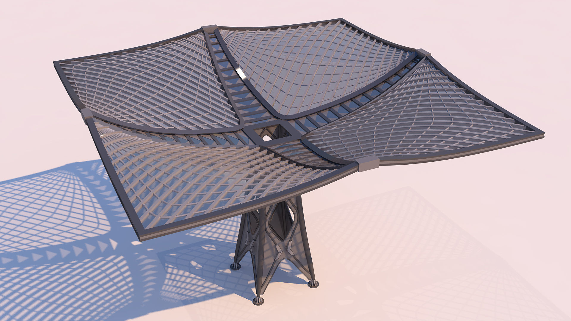 0040 - Parametric Pergola 3D model_2