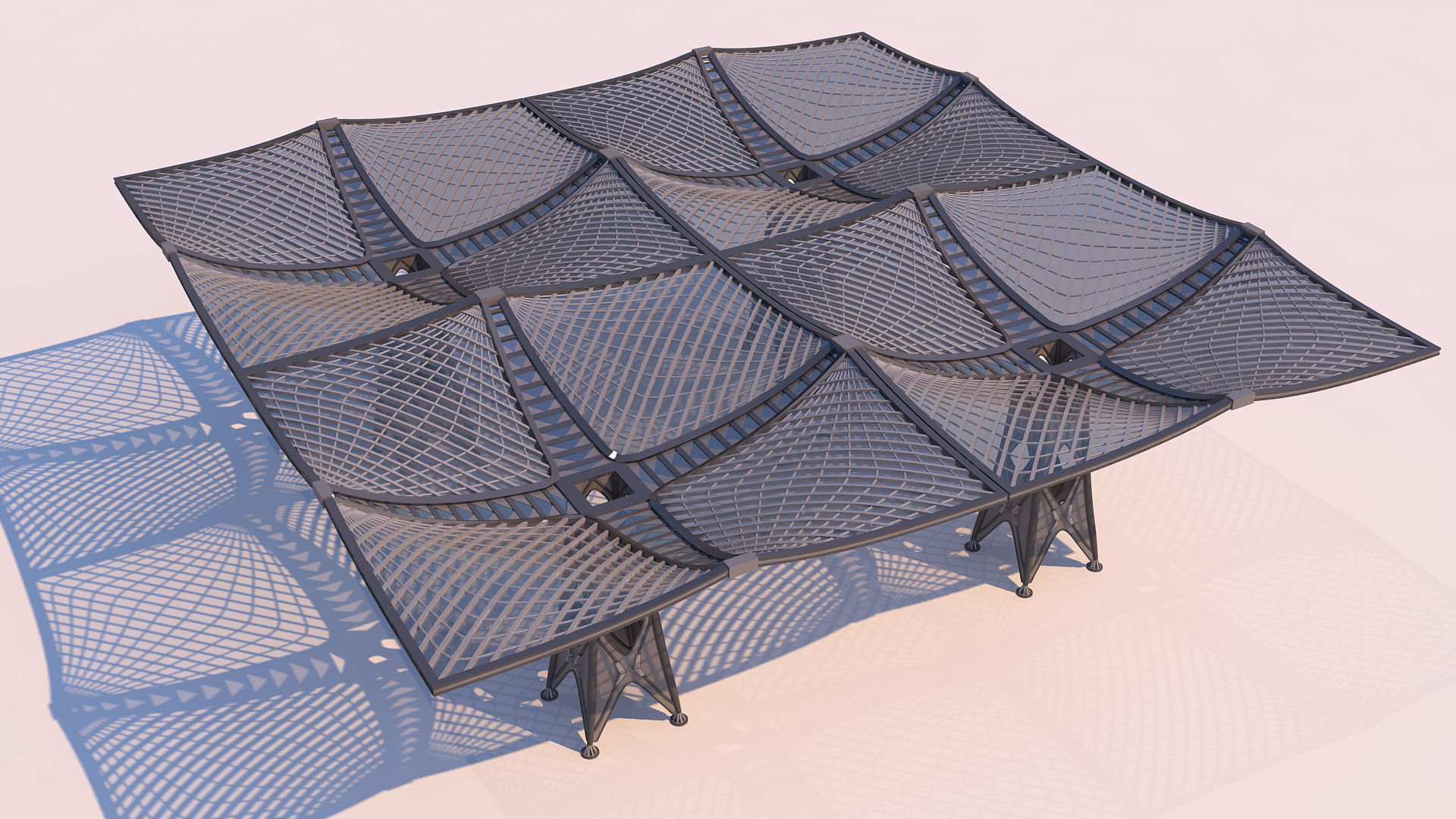 0040 - Parametric Pergola 3D model_7