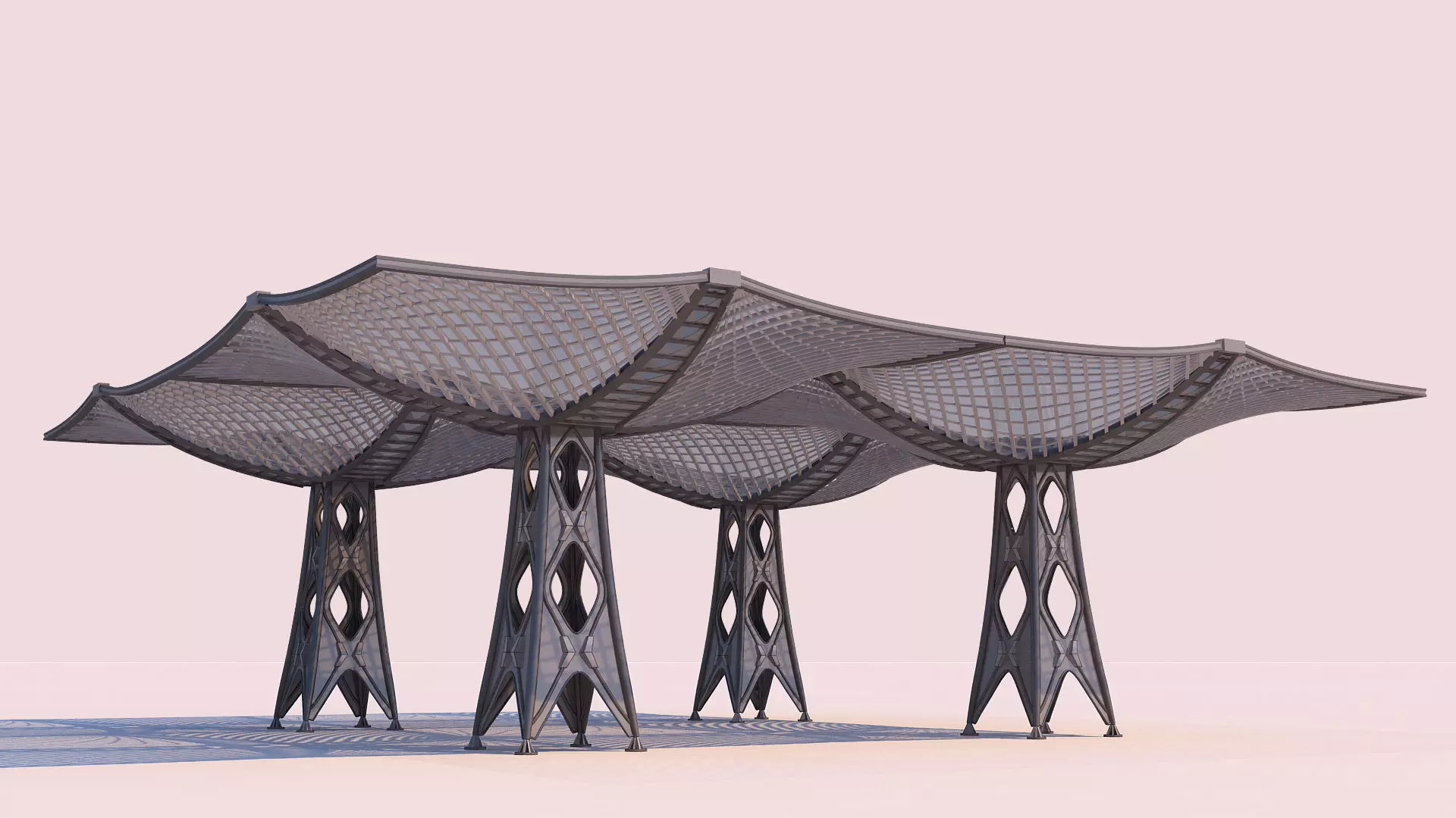 0040 - Parametric Pergola 3D model_0