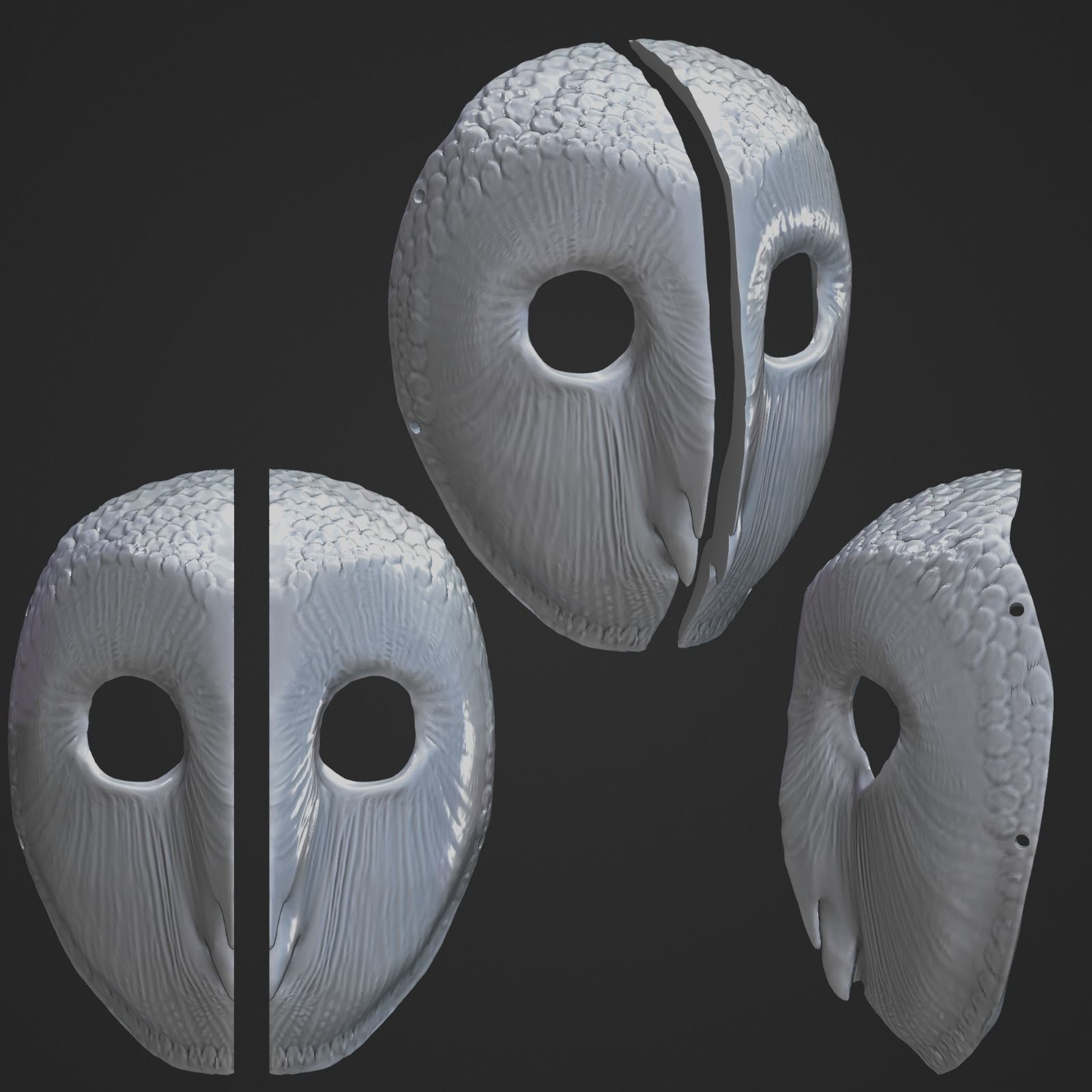 Owl mask 3D print model_2