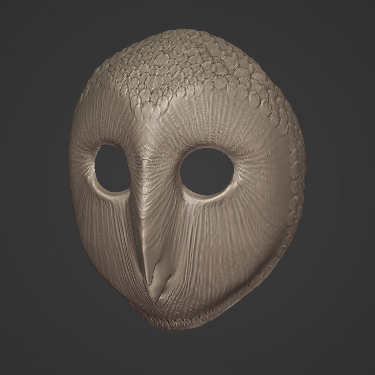 Owl mask 3D print model_3