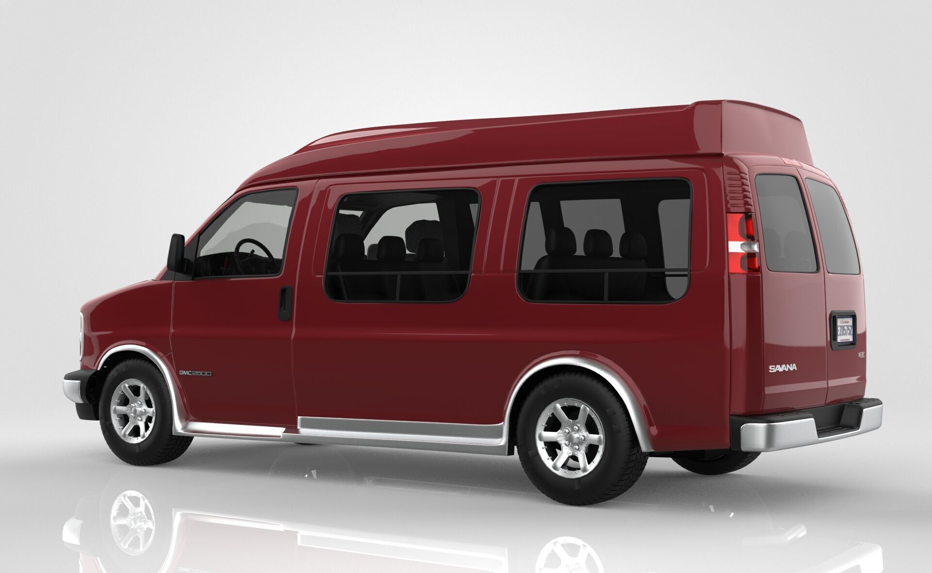 GMC Savana Conversion Van 1997 3D model_2