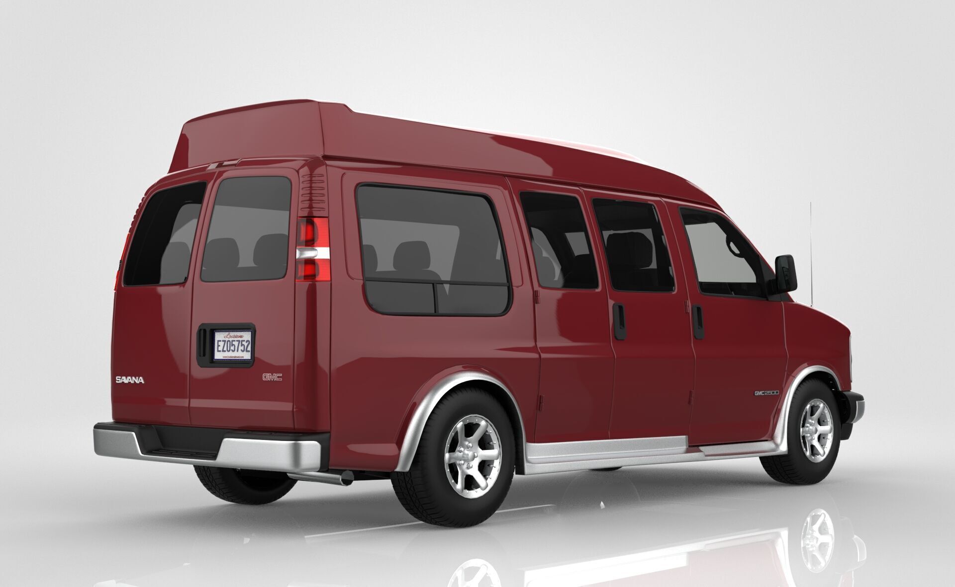 GMC Savana Conversion Van 1997 3D model_6