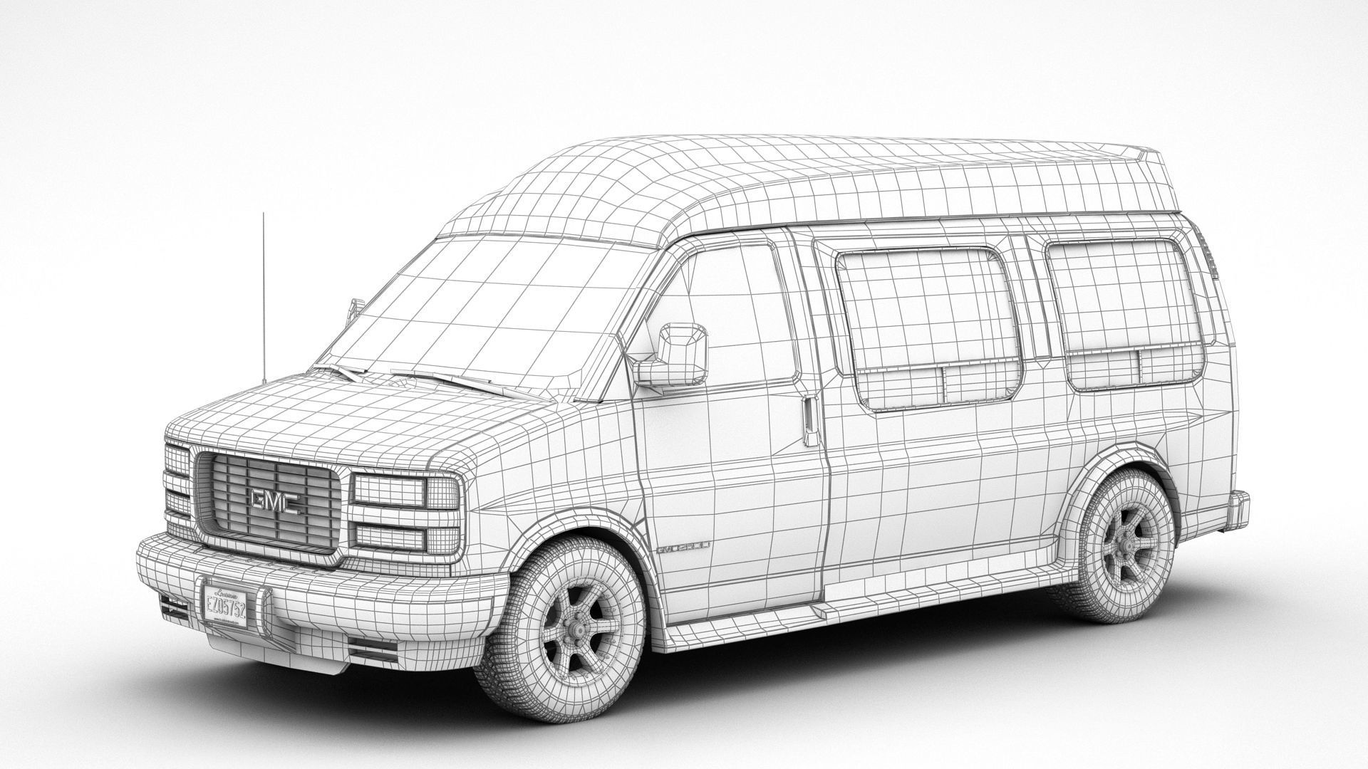 GMC Savana Conversion Van 1997 3D model_10
