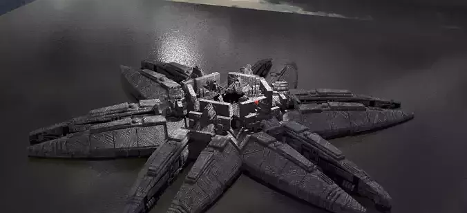 Star Flower platform ship Kit bash 