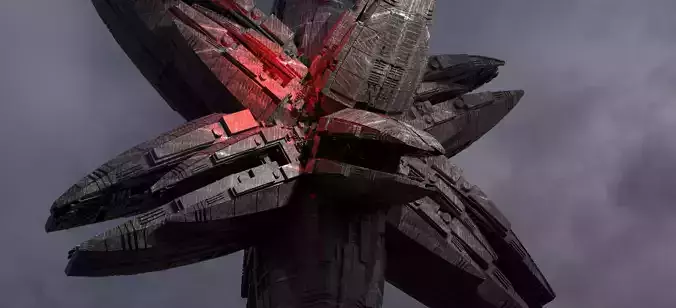 Hidden Elite Star Flower Ship design Kit bash