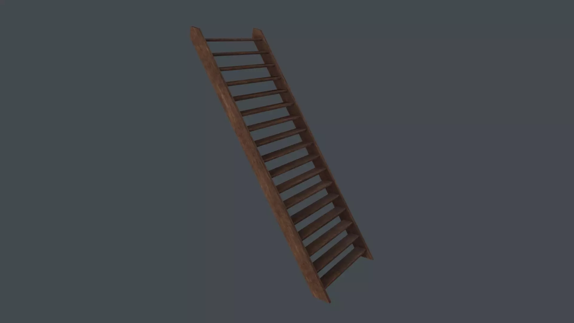 Model On Ladder 3D model Ladder 3D Model wooden VR / AR / low-poly | CGTrader