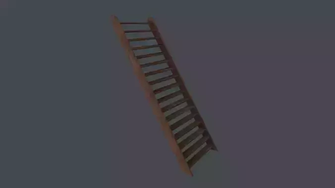 Ladder 3D Model wooden Low-poly 3D model