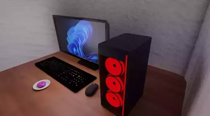 PC setup 3D model