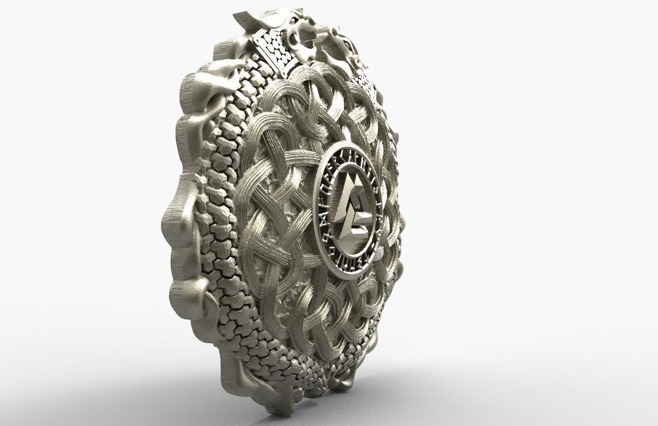 Viking valknut pendant 3D print model_7