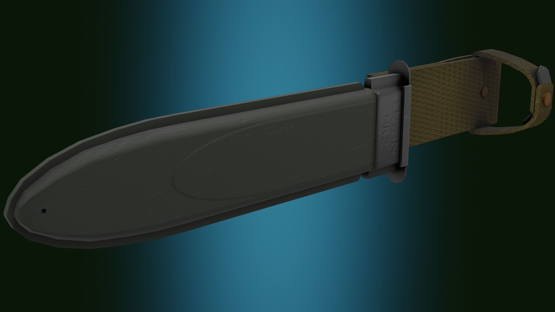 US Navy Mk2 Ka-bar combat knife Low-poly 3D model_10